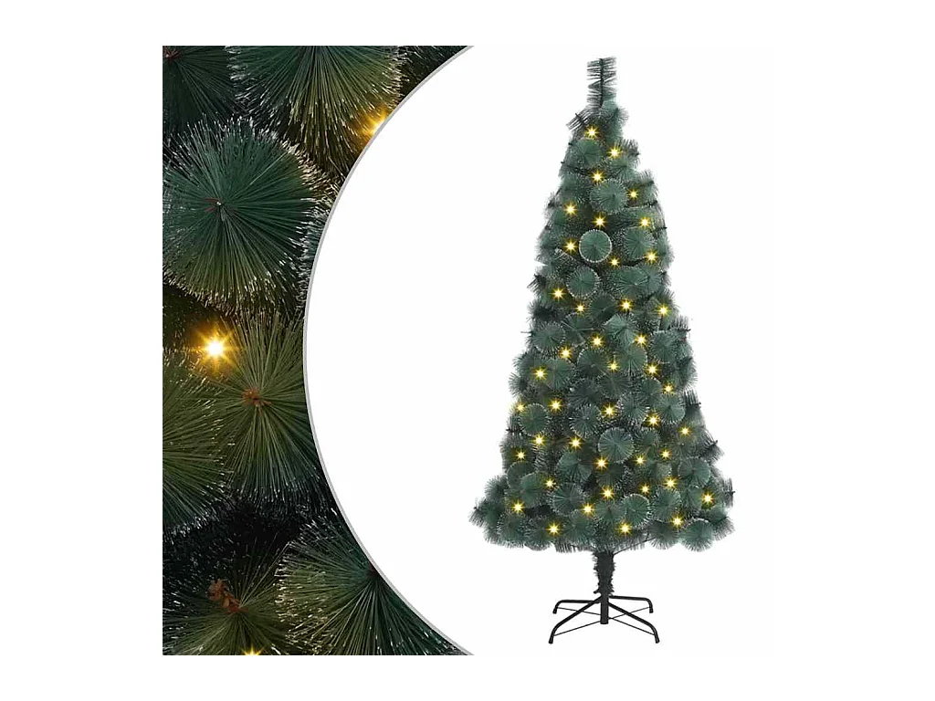 Sapin de Noël artificiel pré-éclairé Vert 180 cm PET