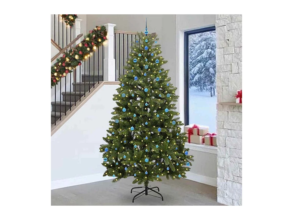 Sapin de Noël artificiel Vert 270 cm PVC et métal