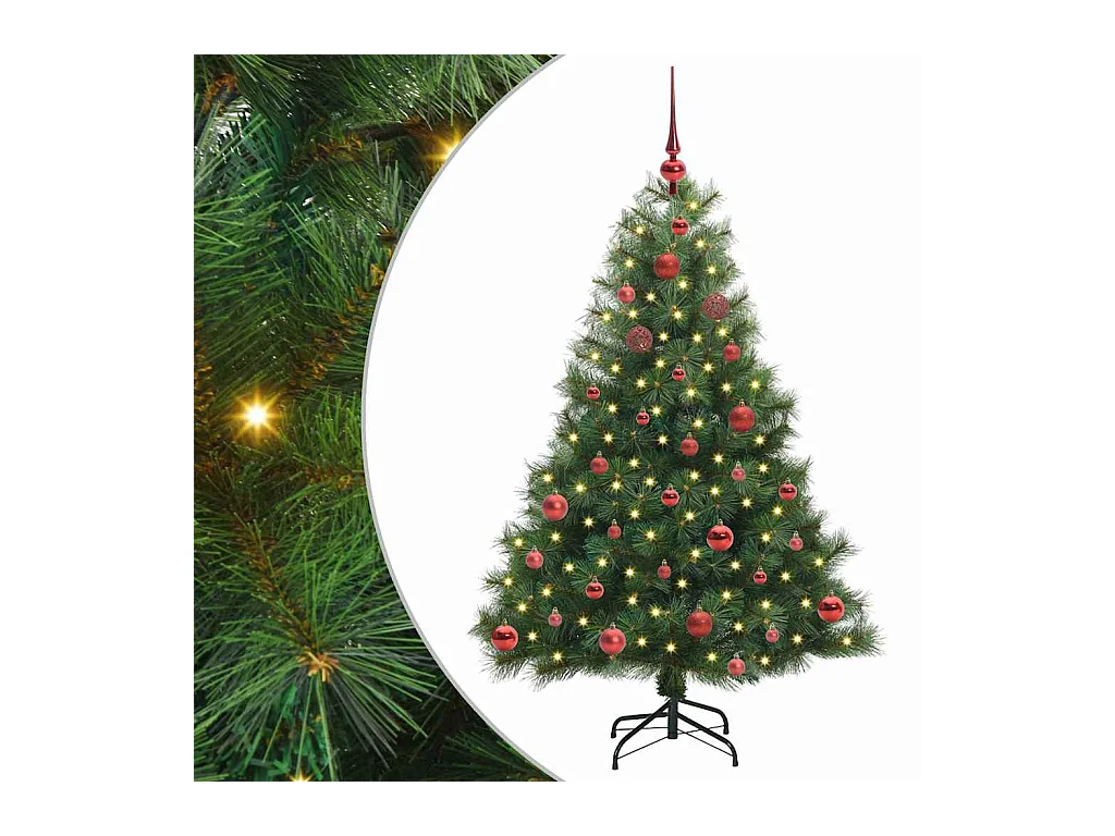 Árbol de Navidad artificial con 150 LED Verde 150 cm PE y PVC