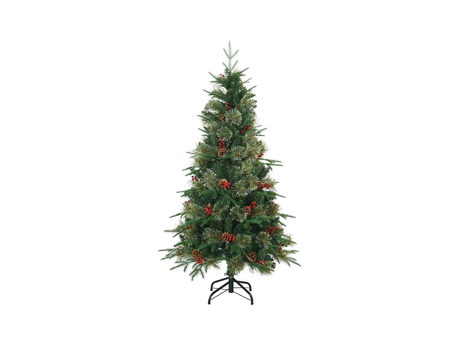 Kunstmatige Hinged Kerstboom met 150 LED Groen 120 cm PE en PVC