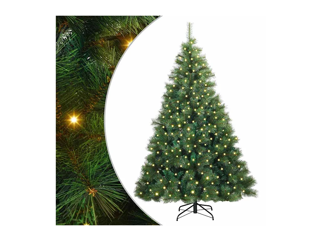 Kunstkerstboom met 300 LED met standaard Groen 240 cm PE en PVC