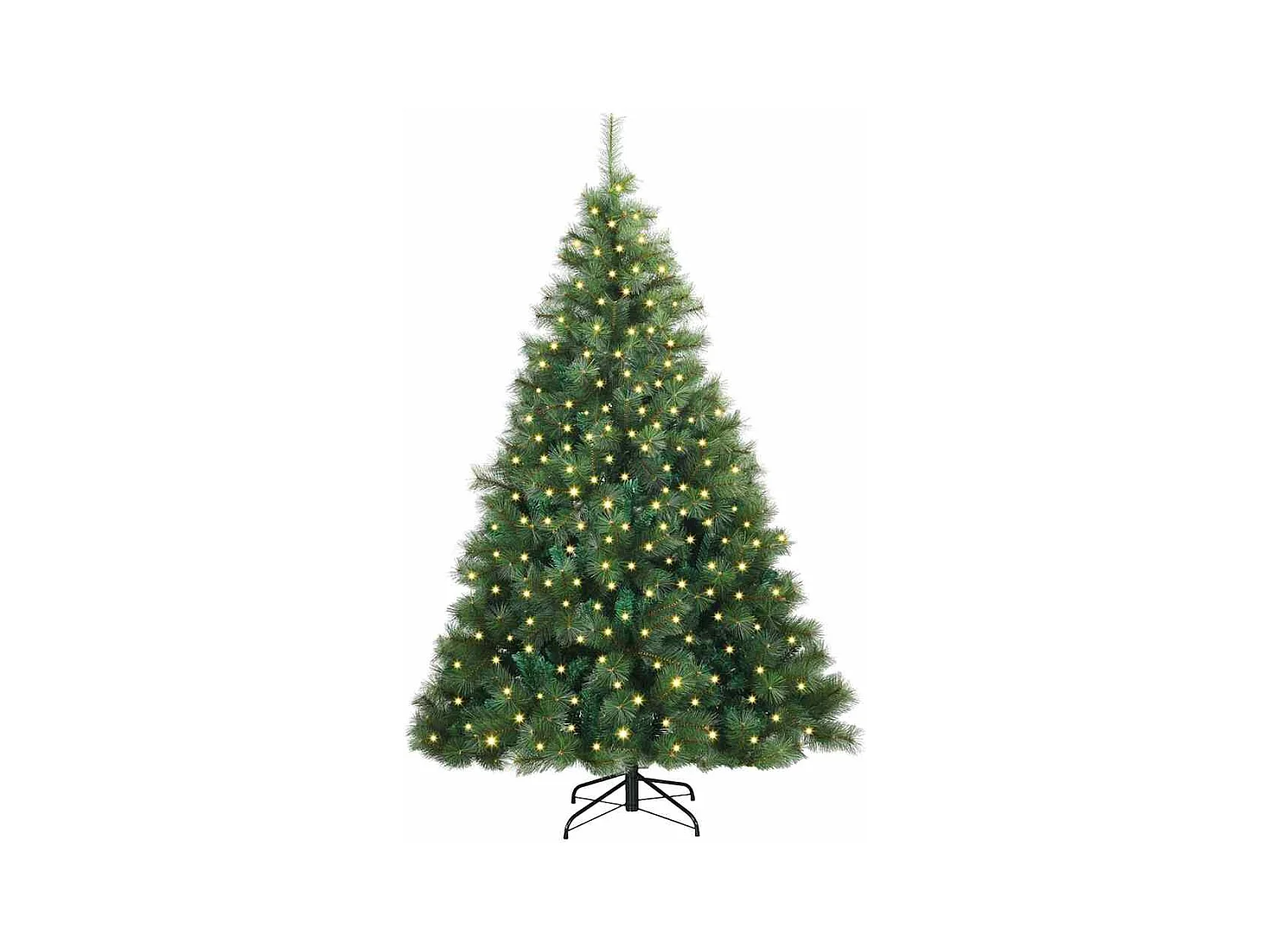Kunstkerstboom met 300 LED met standaard Groen 240 cm PE en PVC