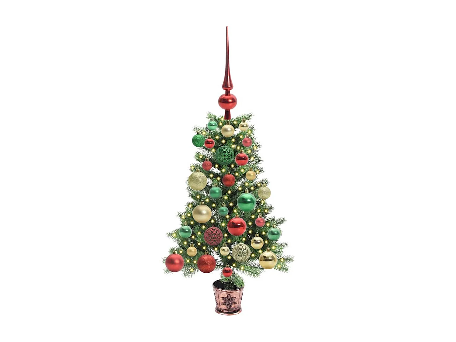 Sapin de Noël avec 150 LED avec support Vert 65 cm PE