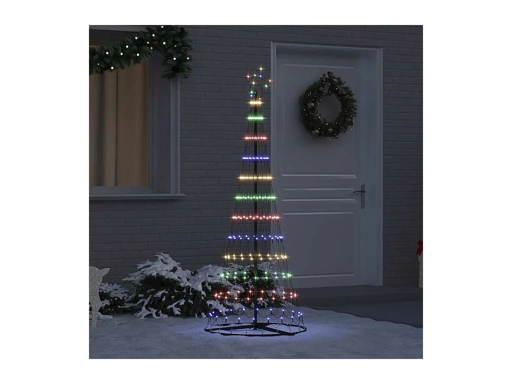 LED kerstboom met 230 LED Multikleur 71 x 71 x 184.5 cm Metaal