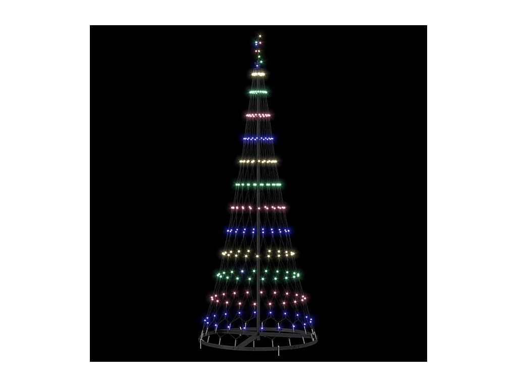 LED kerstboom met 230 LED Multikleur 71 x 71 x 184.5 cm Metaal