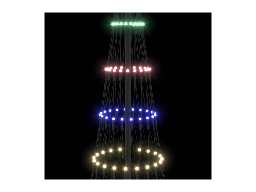 LED kerstboom met 230 LED Multikleur 71 x 71 x 184.5 cm Metaal
