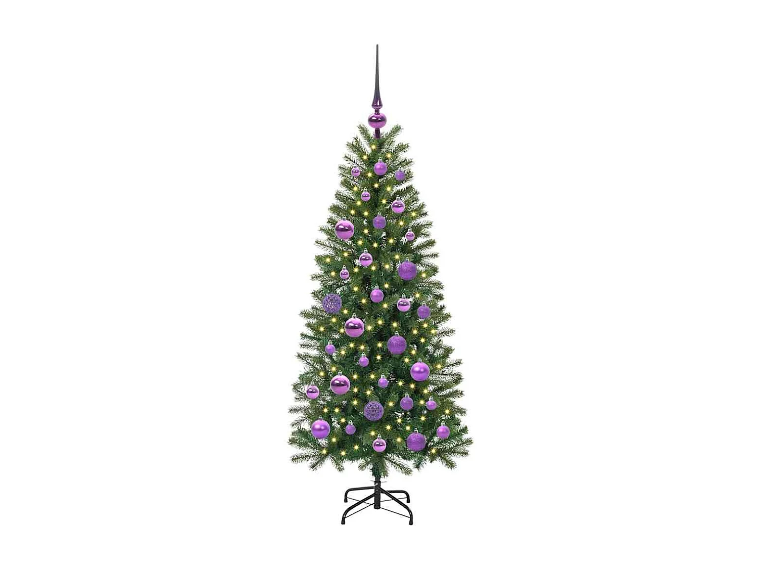 Árbol de Navidad artificial con 150 LED Verde 120 cm PE y PVC