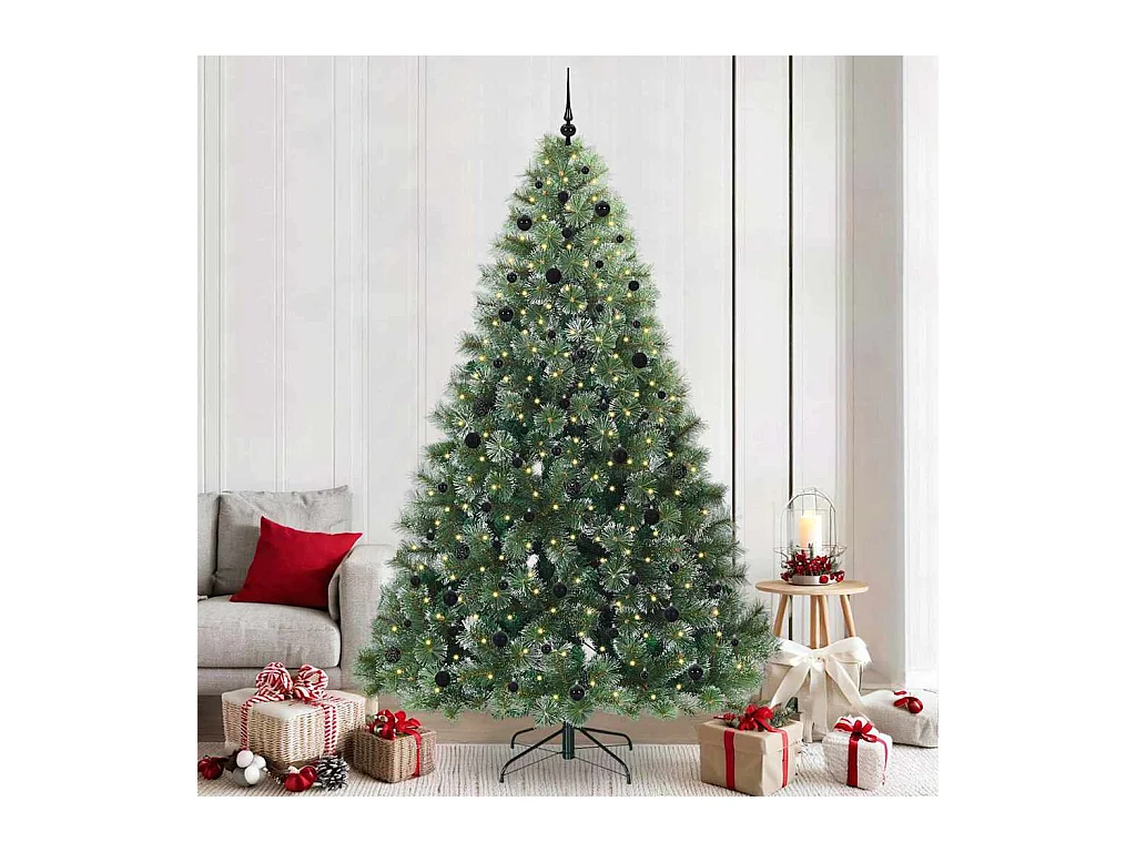 Sapin de Noël artificiel avec 300 LED Vert 240 cm PE et PVC