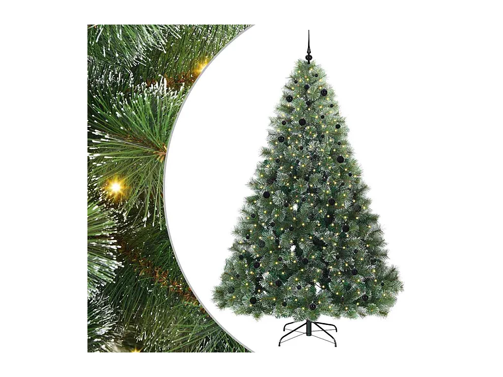 Sapin de Noël artificiel avec 300 LED Vert 240 cm PE et PVC