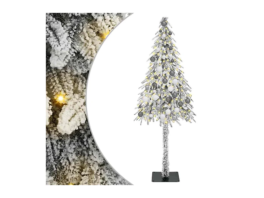 Sapin de Noël avec 300 LED Blanc 180 cm PE et Acier