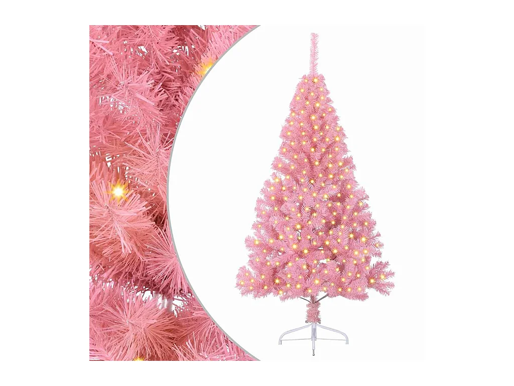 Kerstboom met decoratieve touwlichten Roze 180 cm