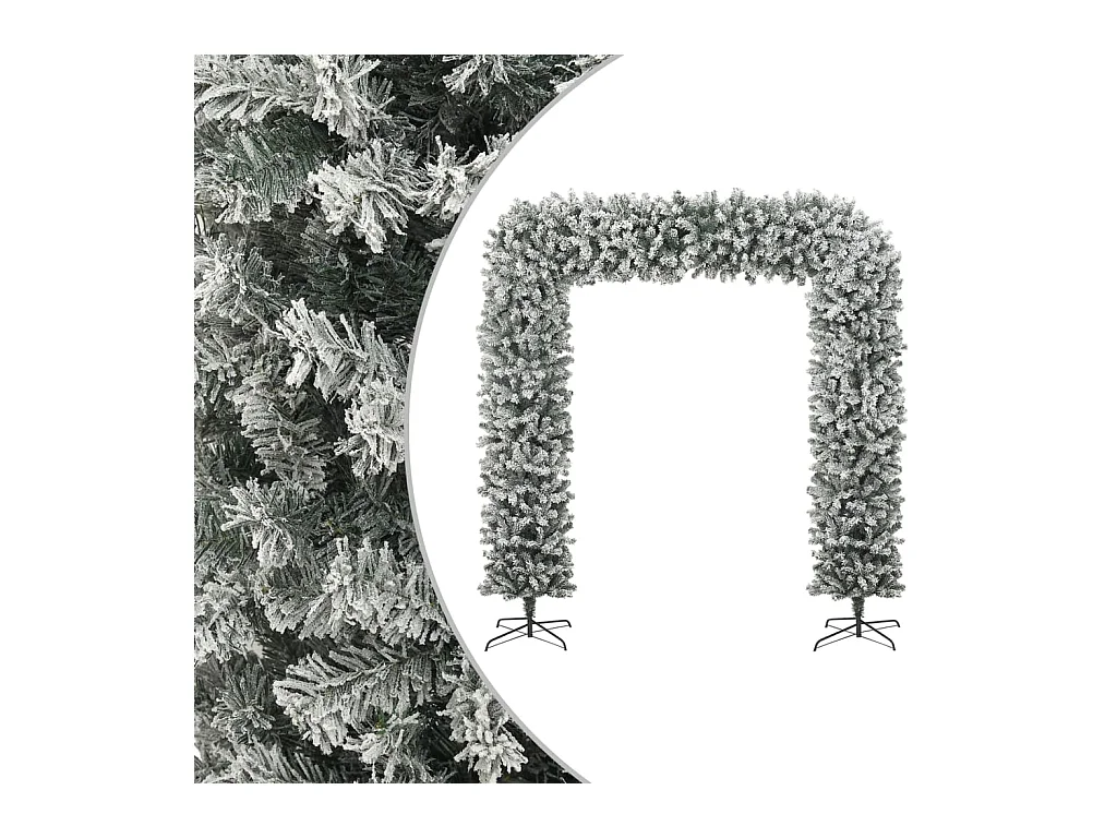 Arche de sapin de Noël à flocons de neige 240 cm
