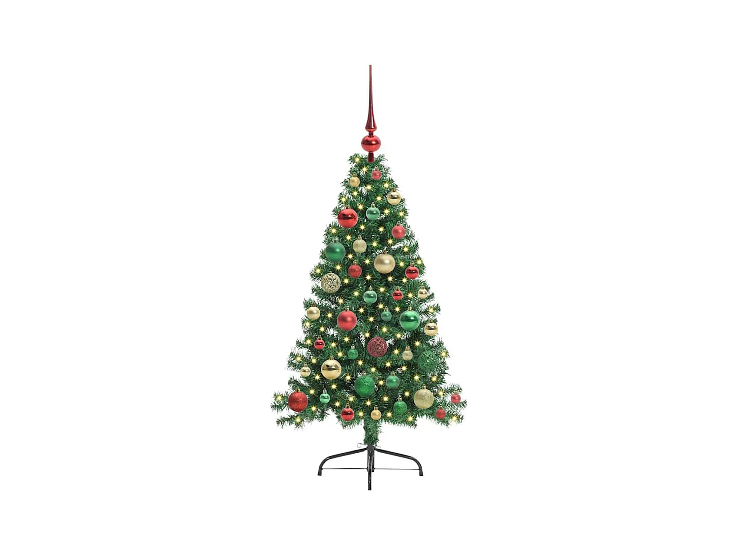Árvore de Natal Artificial Pré-iluminada Verde 120 cm PVC