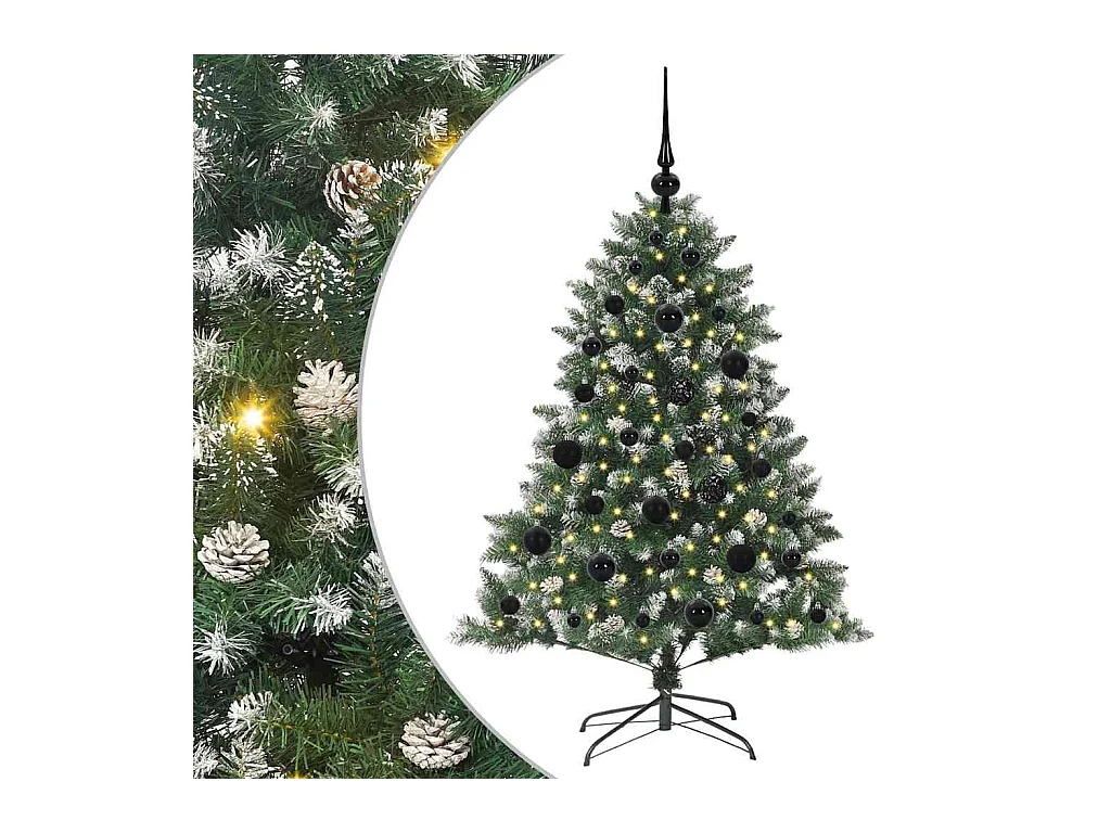 Sapin de Noël artificiel avec 150 LED Vert 85 x 85 x 120 cm
