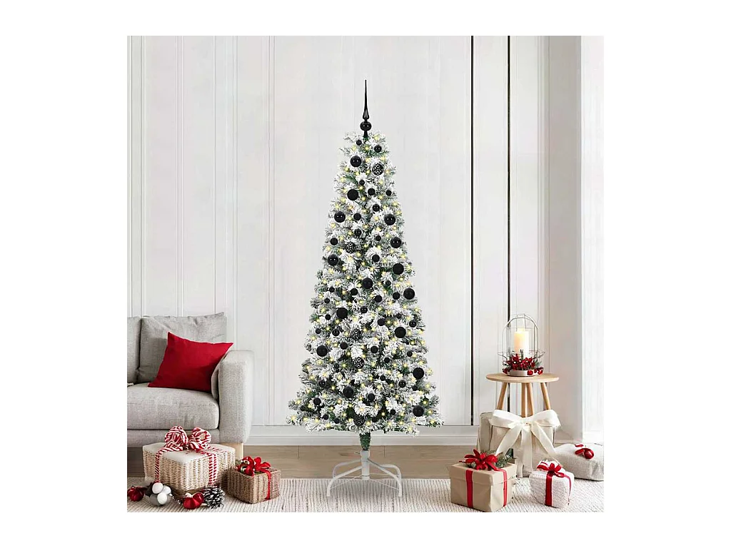 Árbol de Navidad artificial con ramas articuladas 210 cm PVC