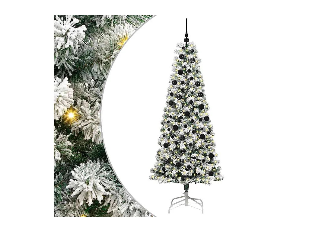 Árbol de Navidad artificial con ramas articuladas 210 cm PVC