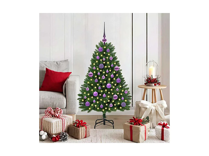 Sapin de Noël artificiel Vert 120 cm PVC et métal