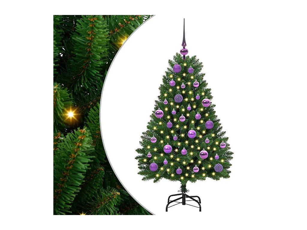 Sapin de Noël artificiel Vert 120 cm PVC et métal