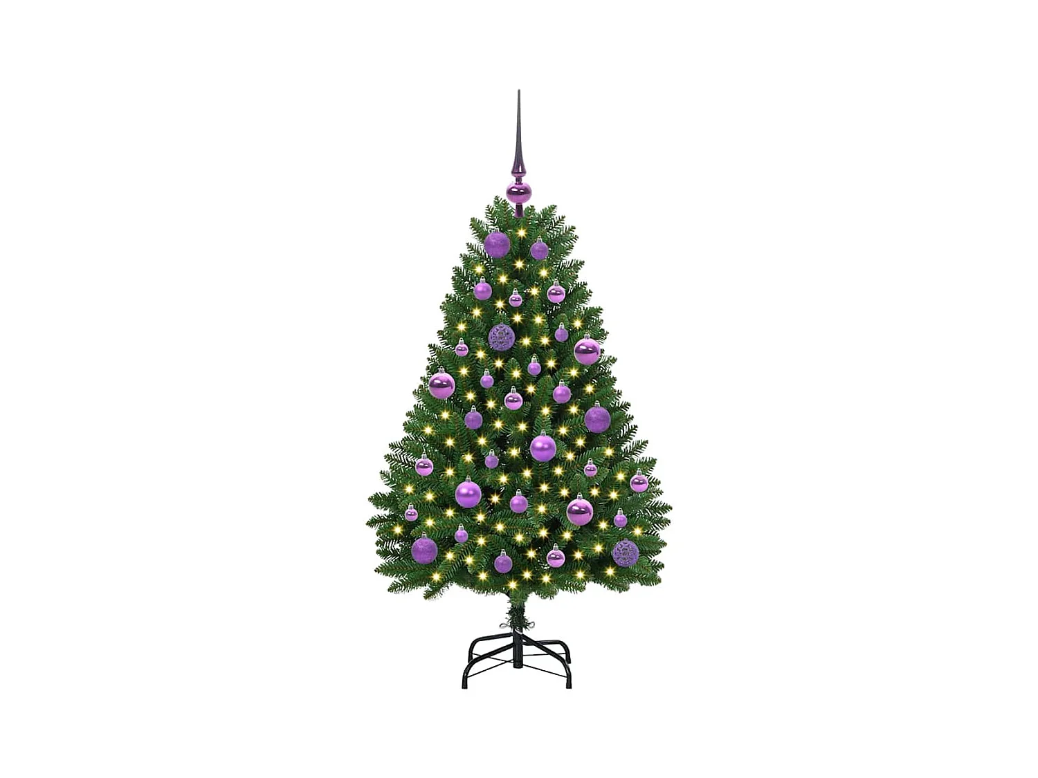 Sapin de Noël artificiel Vert 120 cm PVC et métal