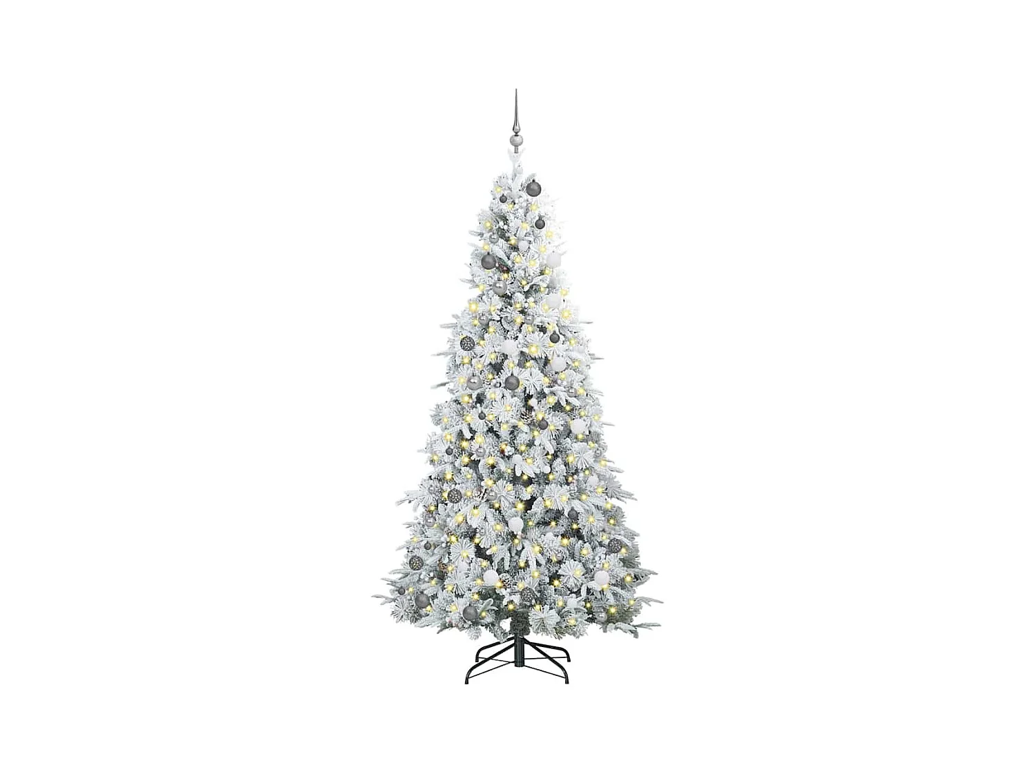 Kunstmatige Hinged Kerstboom met 300 LED Groen 240 cm PE en PVC