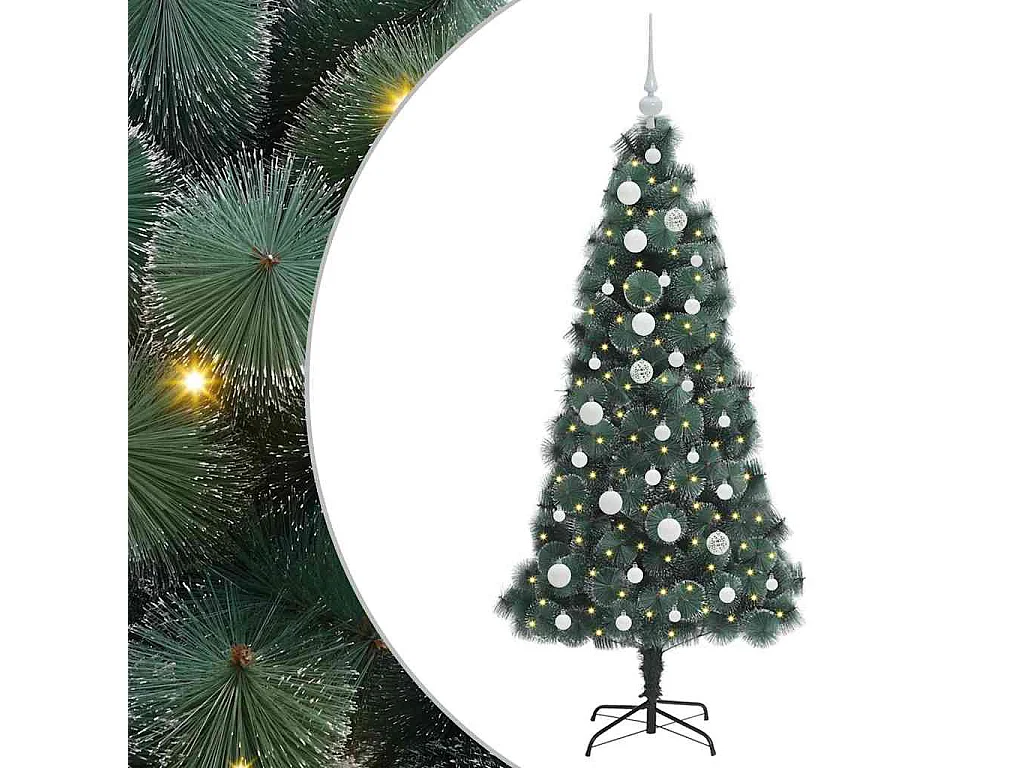 Árvore de Natal Artificial Iluminada com Conjunto de Bolas