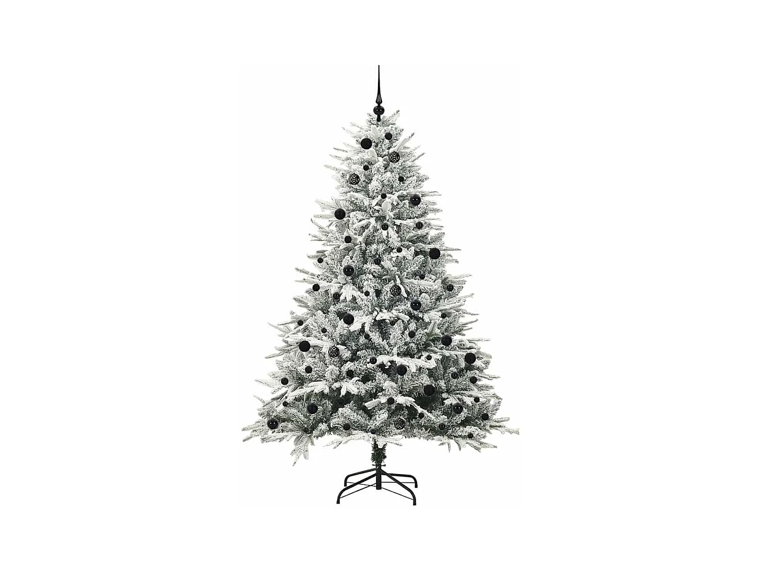 Sapin de Noël artificiel pré-éclairé avec set de boules Vert