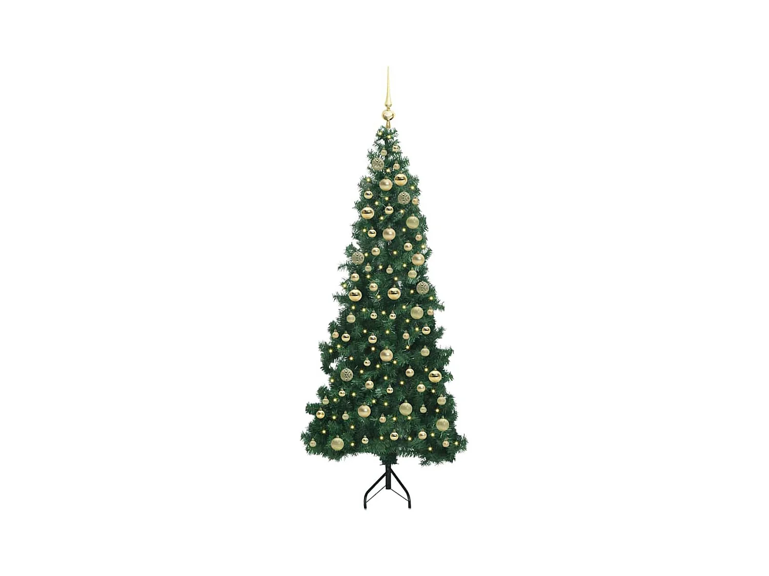 Arbre de Noël artificiel d'angle Vert 180 cm PVC et métal