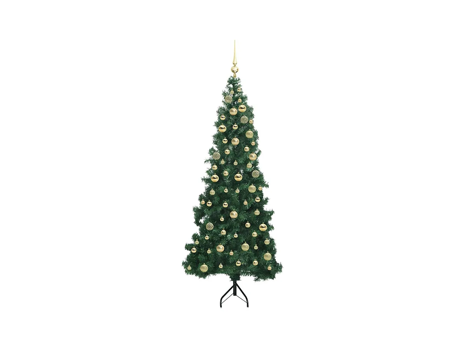 Arbre de Noël artificiel d'angle Vert 180 cm PVC et métal