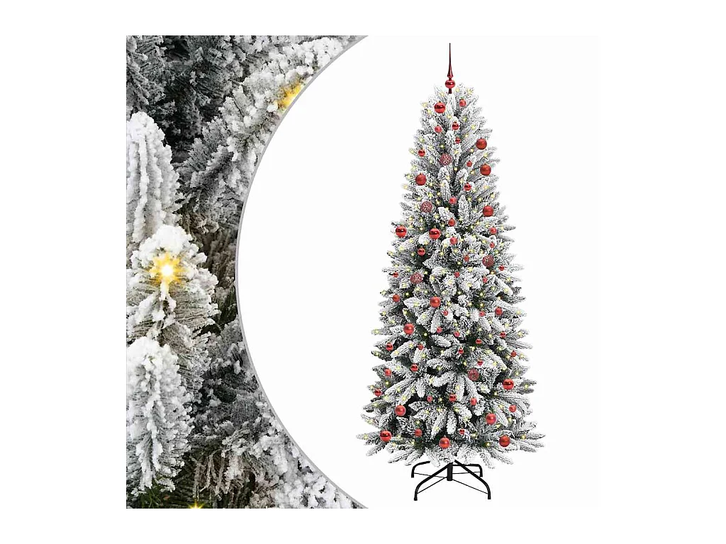 Sapin de Noël artificiel avec 300 LED Blanc 78 x 78 x 210 cm