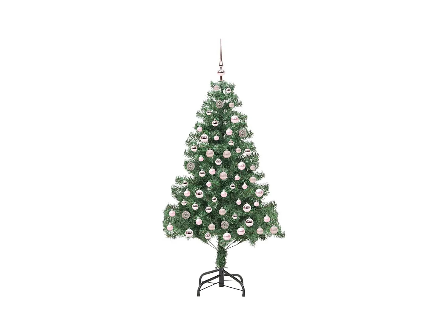 Sapin de Noël avec 300 LED avec support Vert 210 cm PVC