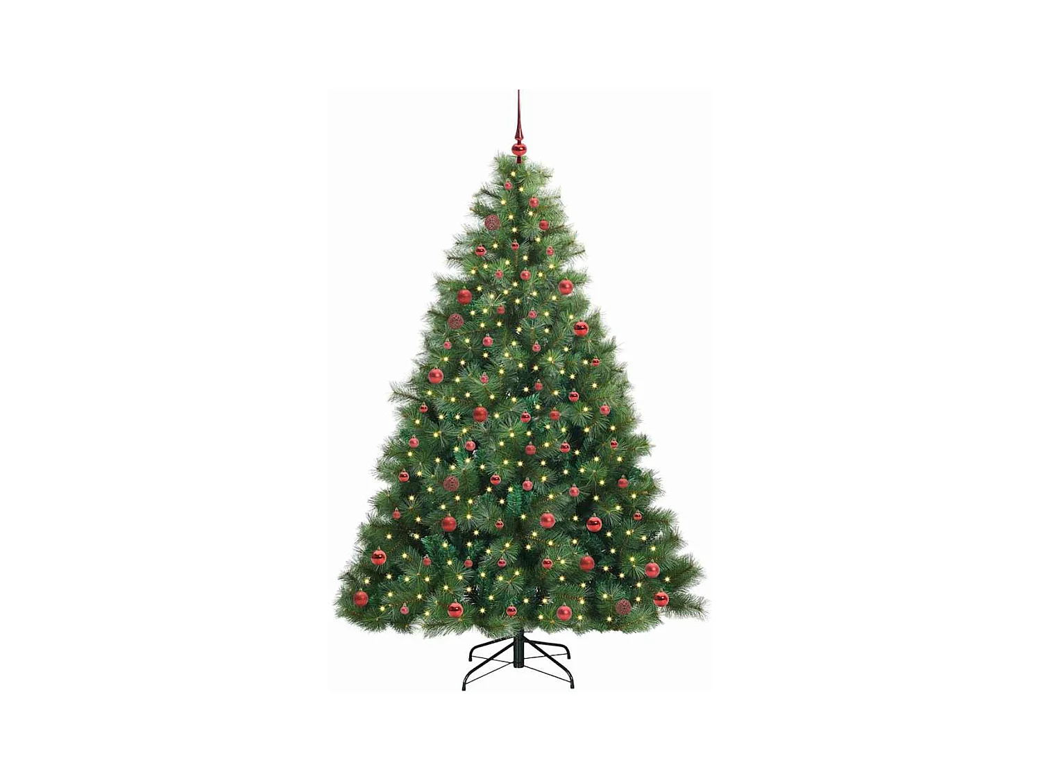 Árbol de Navidad artificial con 300 LED Verde 210 cm PE y PVC