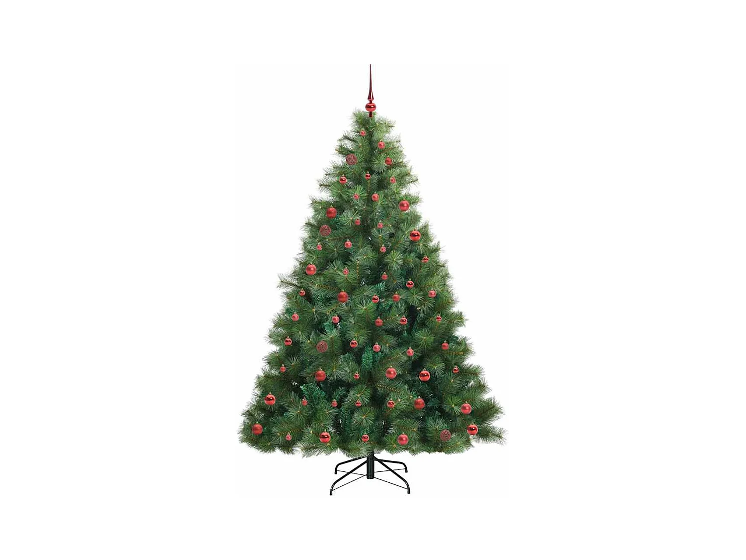 Árbol de Navidad artificial con 300 LED Verde 210 cm PE y PVC