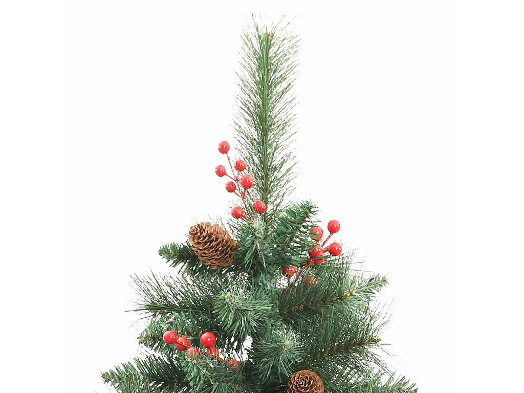 Sapin de Noël artificiel Vert 210 cm PVC et métal