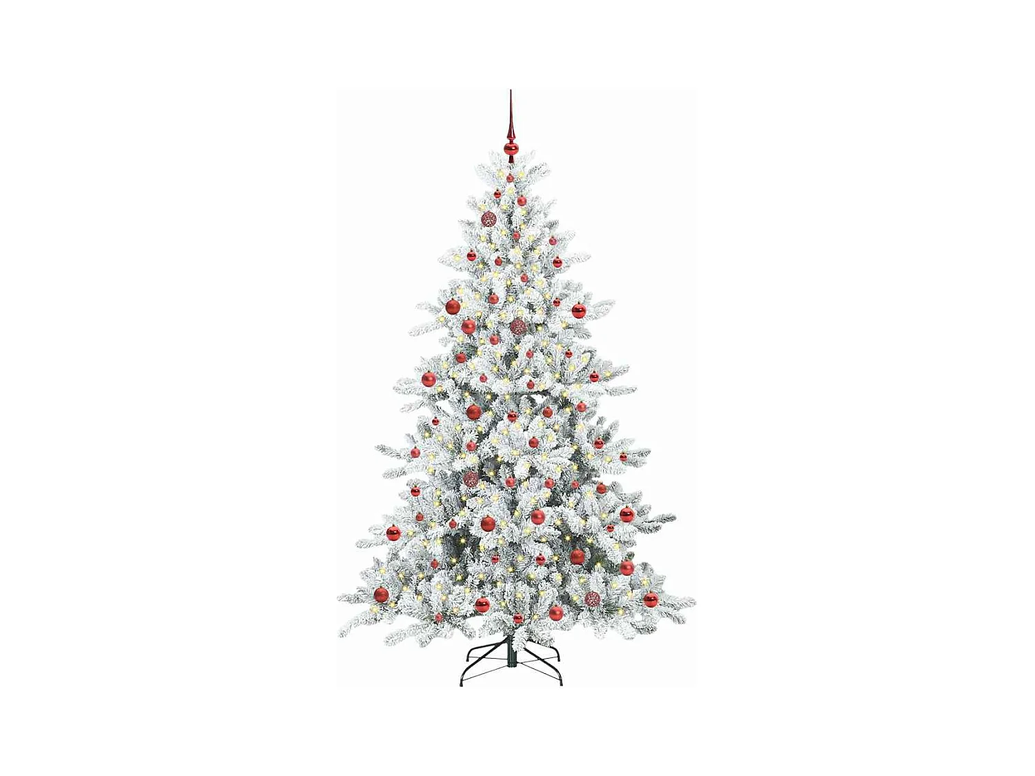 Árbol de Navidad artificial con ramas articuladas 210 cm PVC