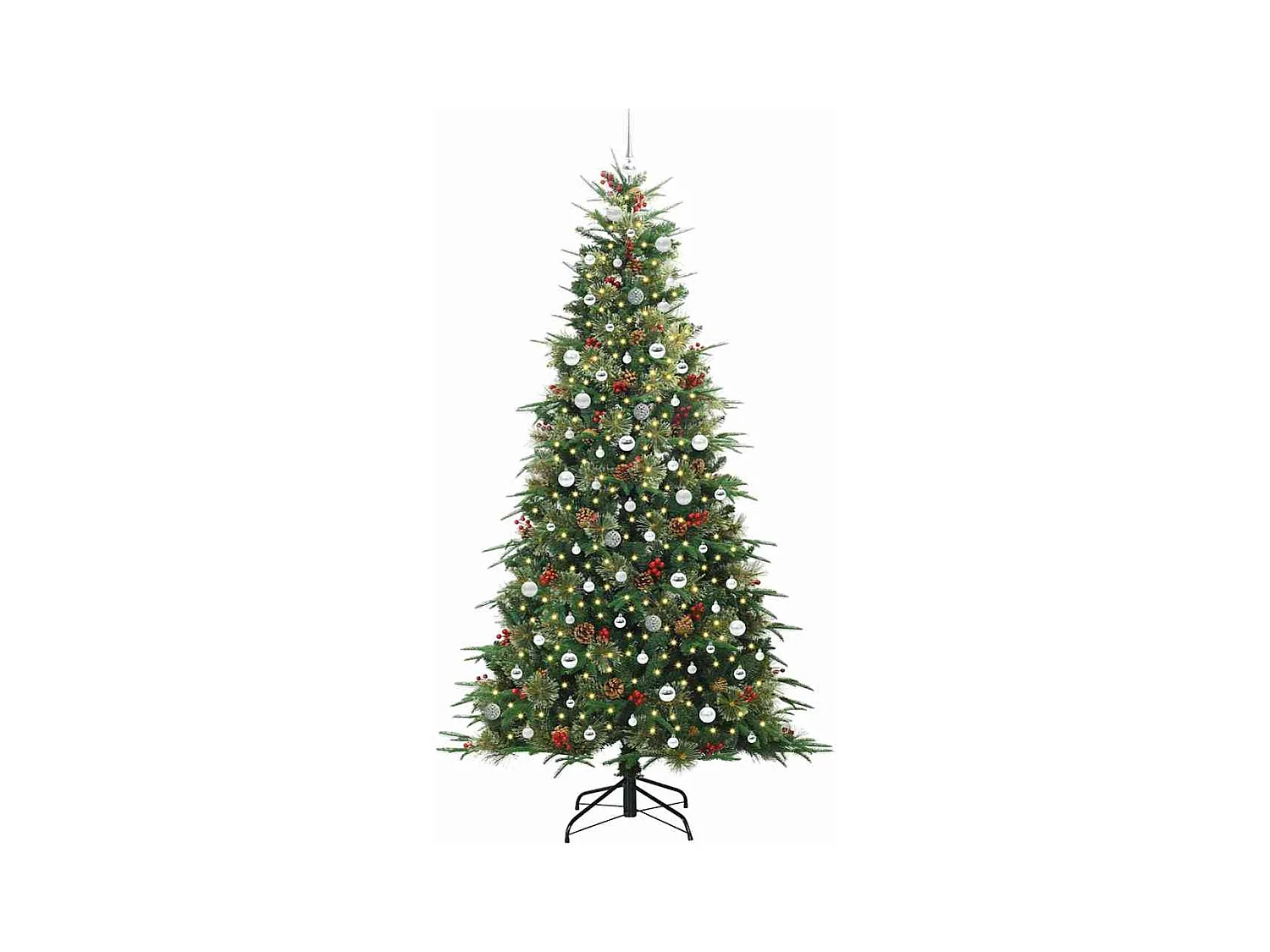 Sapin de Noël Artificiel à Branches Articulées Vert 240 cm