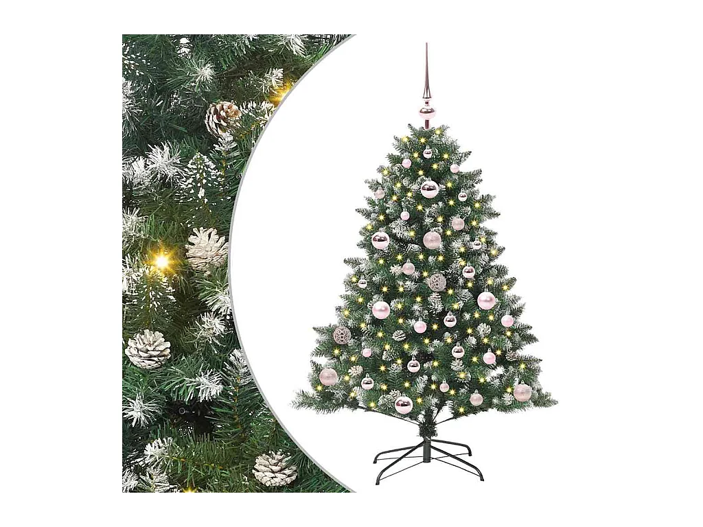 Sapin de Noël artificiel avec 150 LED Vert 85 x 85 x 120 cm