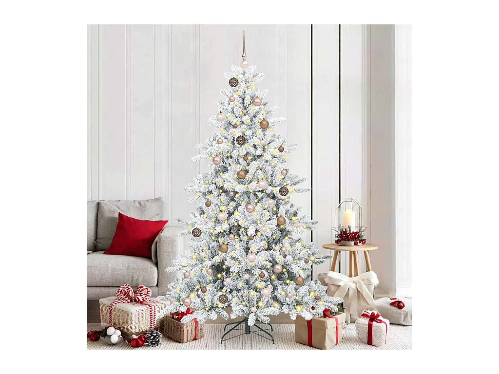 Árbol de Navidad artificial con ramas articuladas 210 cm PVC