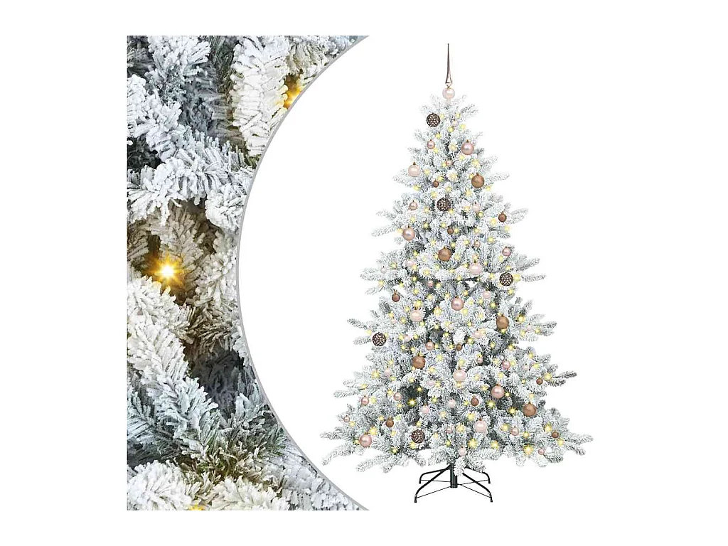 Árbol de Navidad artificial con ramas articuladas 210 cm PVC