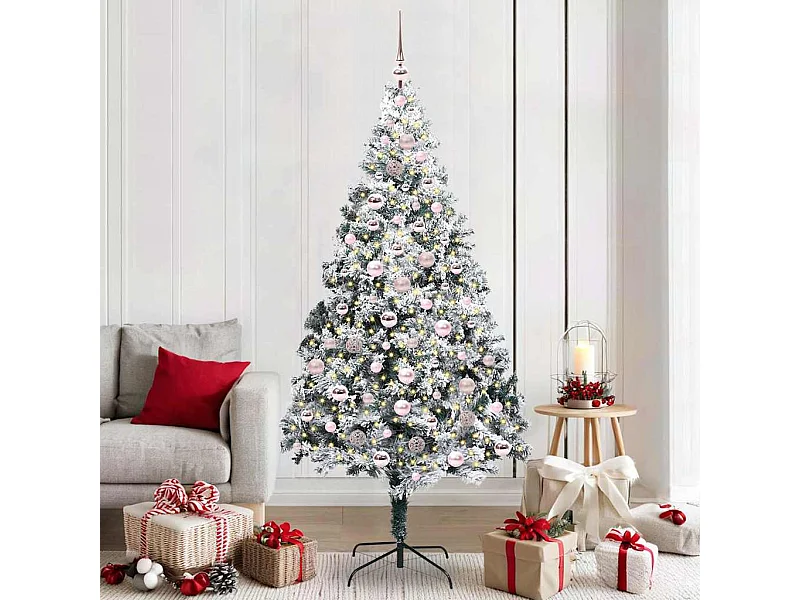 Sapin de Noël artificiel Vert 210 cm PVC, Acier et Plastique