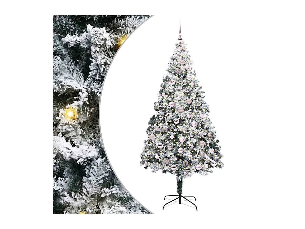 Sapin de Noël artificiel Vert 210 cm PVC, Acier et Plastique