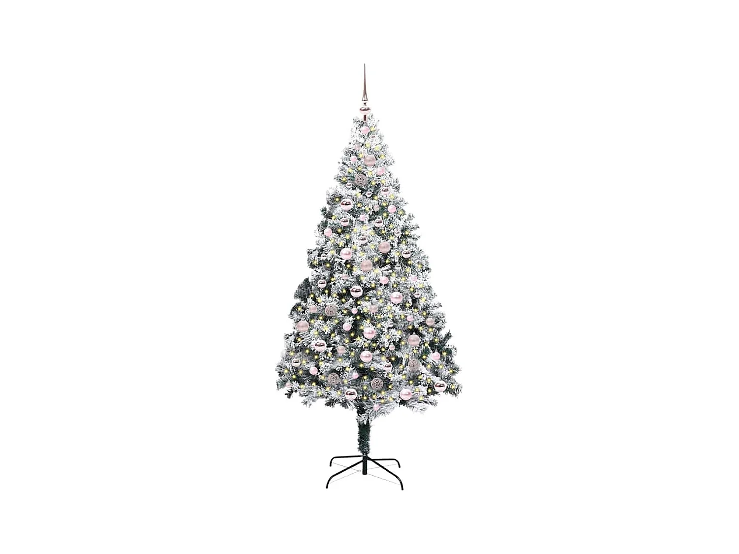 Sapin de Noël artificiel Vert 210 cm PVC, Acier et Plastique