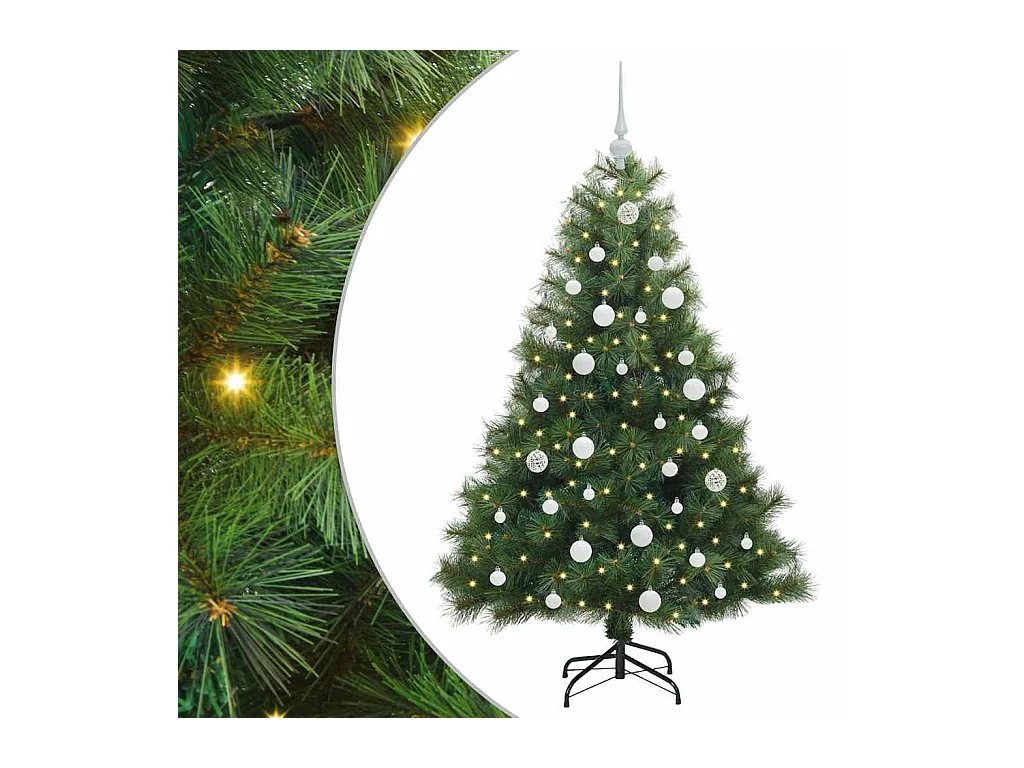 Árbol de Navidad artificial con 150 LED Verde 150 cm PE y PVC