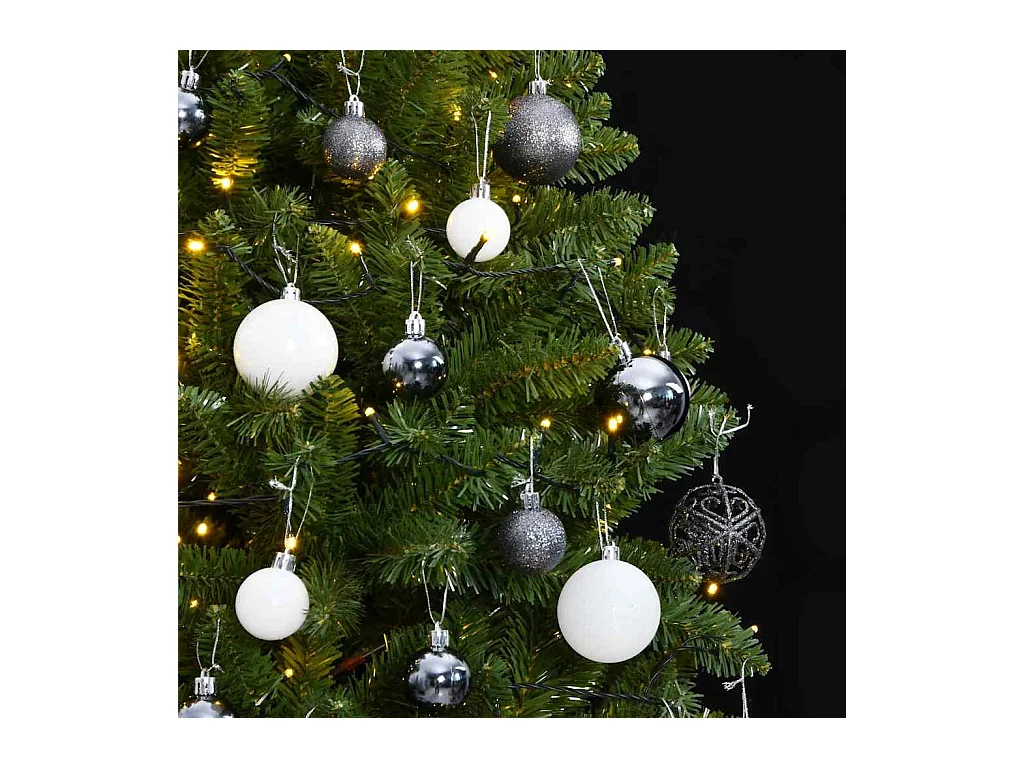 Sapin de Noël artificiel articulé 300 LED et boules 270 cm