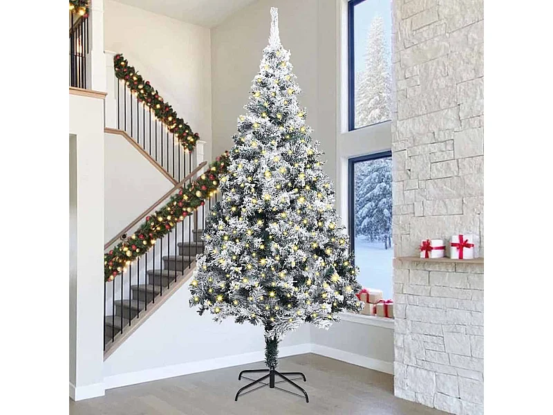 Sapin de Noël artificiel pré-éclairé Vert 400 cm PVC