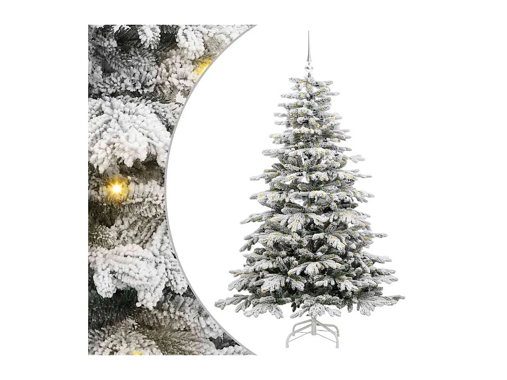 Sapin de Noël Artificiel à Branches Articulées Blanc 180 cm