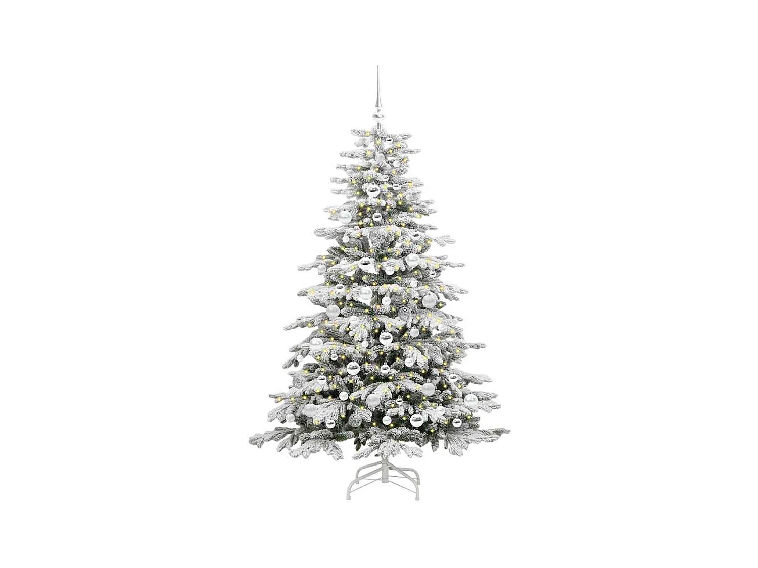 Sapin de Noël Artificiel à Branches Articulées Blanc 180 cm