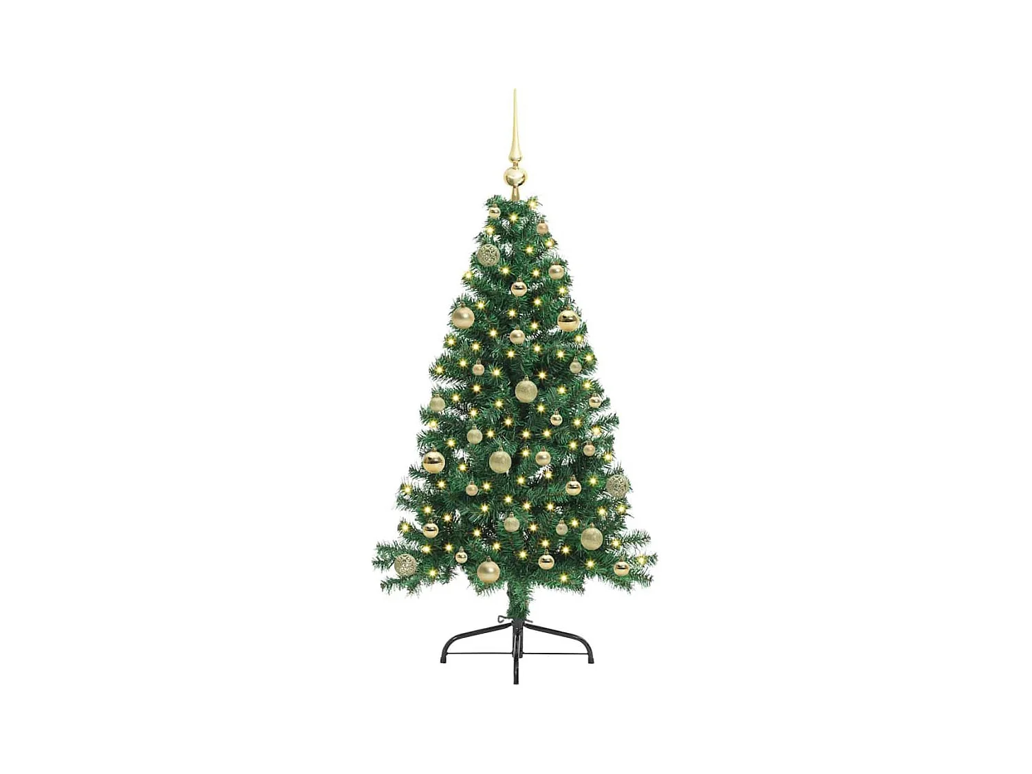Árvore de Natal Artificial Pré-iluminada Verde 150 cm PVC