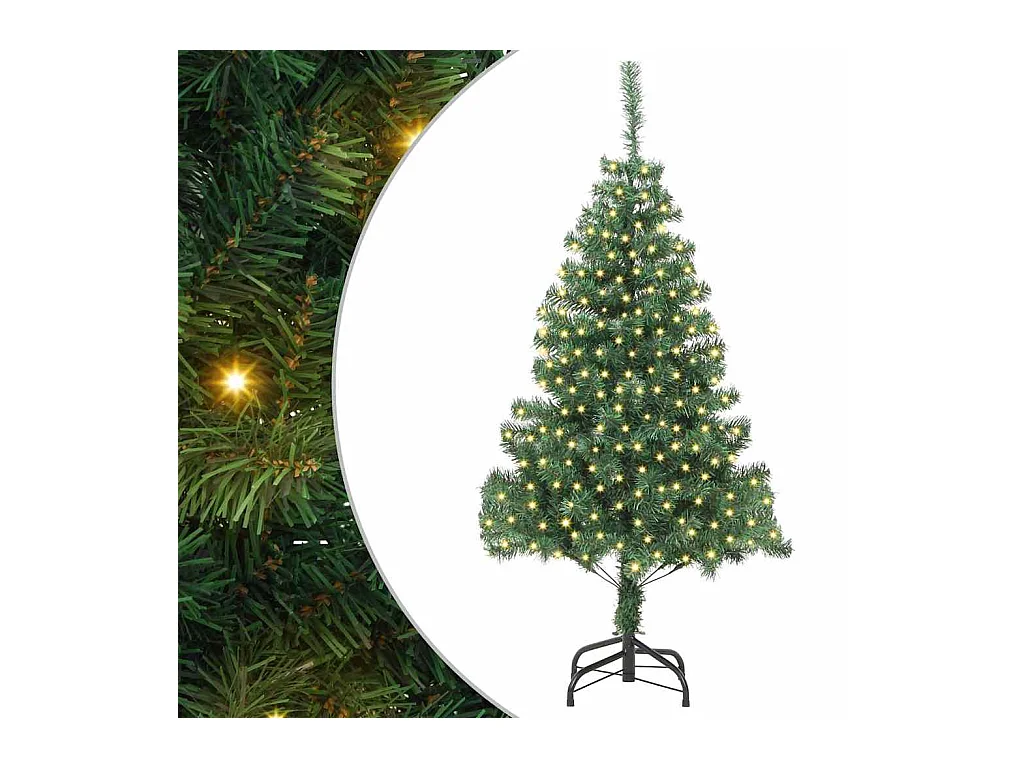 Árbol de Navidad con 300 LED con soporte Verde 180 cm PVC