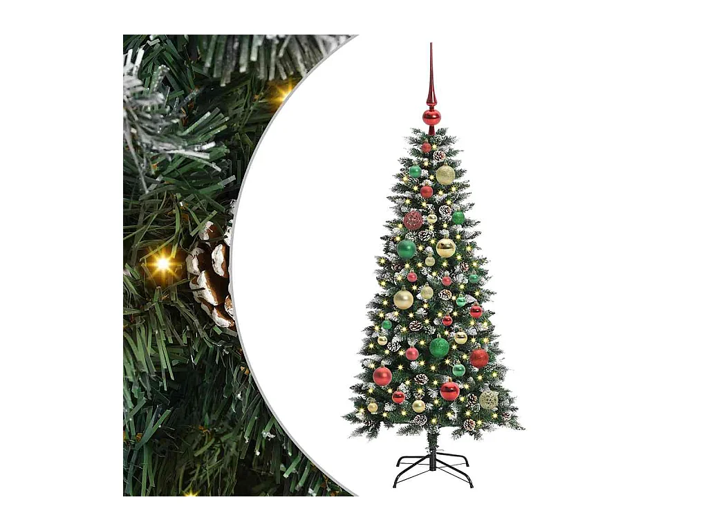 Sapin de Noël artificiel avec 150 LED Vert 55 x 55 x 120 cm