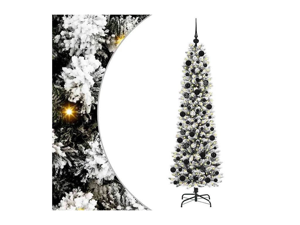 Árbol de Navidad artificial con 300 LED verde y 180 cm